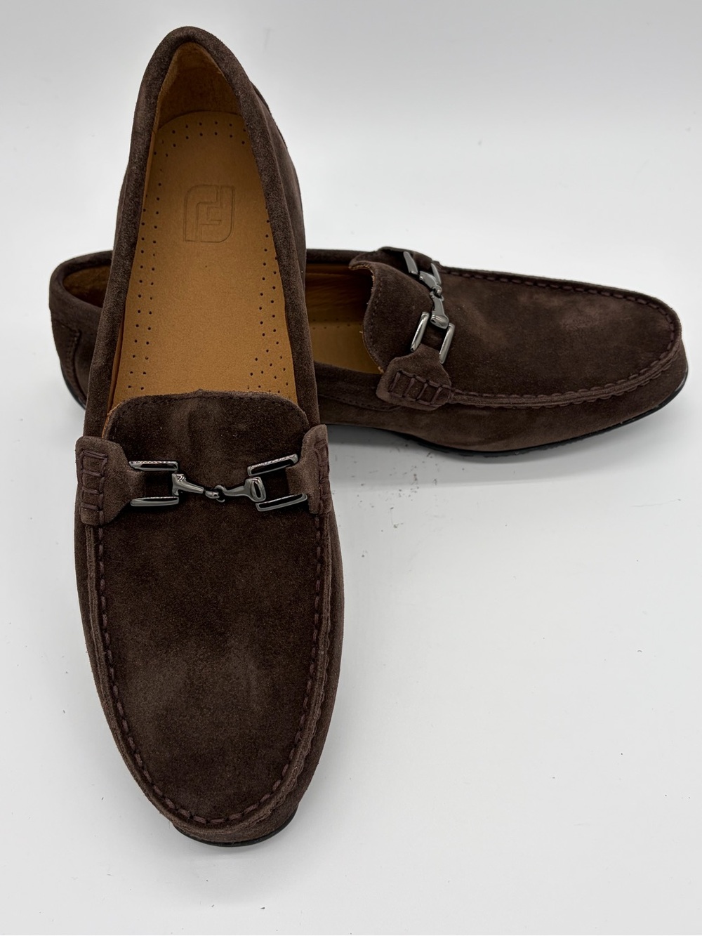 FootJoy Dark Brown Suede Bit Slip-On Loafers